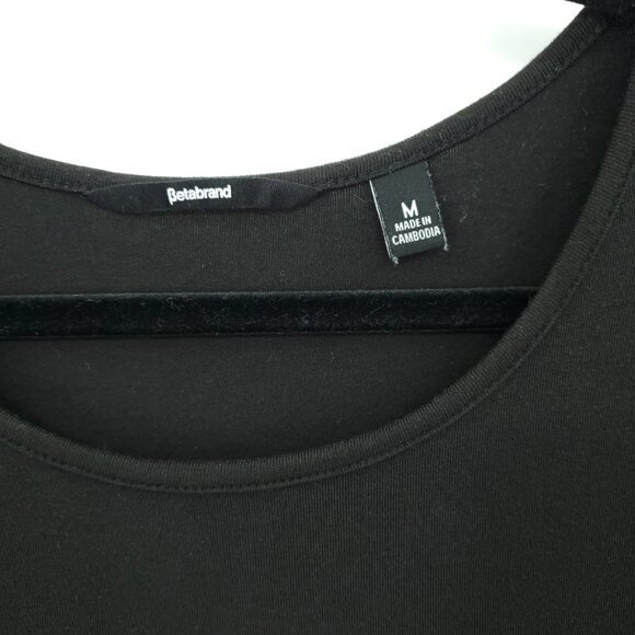 Betabrand Sweatshirt Travel Dress Silk/Modal Stretch M Black W0935-BK - Picture 6 of 16